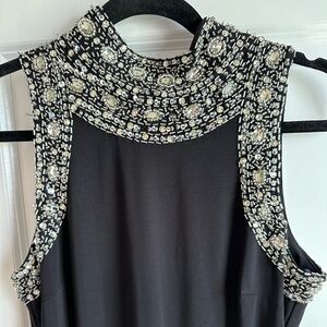 Betsy and Adam Black Bejeweled Dress - sz 12